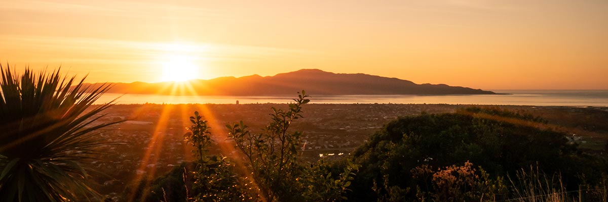 Sunset over Kapiti Island