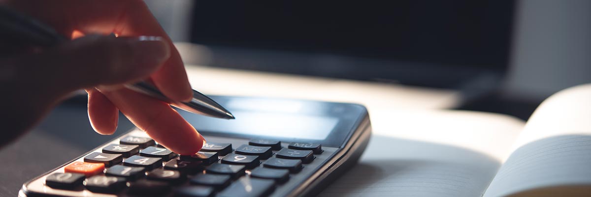 Person using a calculator