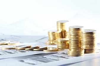 Piles of coins