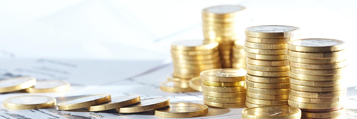 Piles of coins